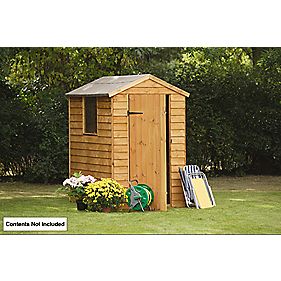 Overlap Apex Shed 4' x 6' (Nominal) | Wooden Sheds | Screwfix.com